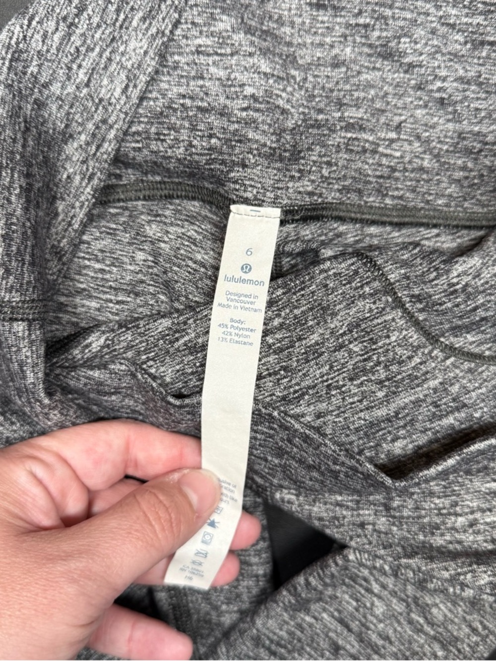 lululemon athletica Heather Gray High-Rise Seamless Leggings - Picture 5 of 5